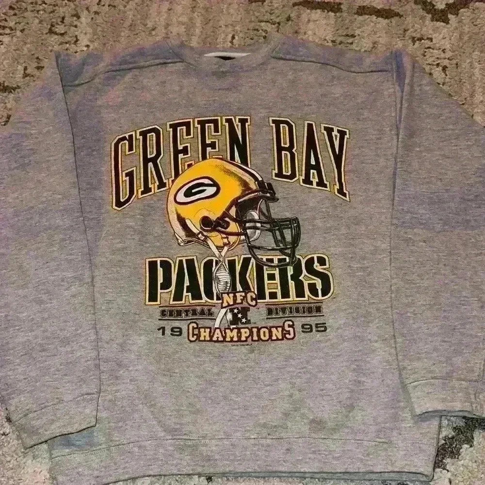 Vintage Kids Galt‎ Sand Green Bay Packers Crewneck size L 16/18